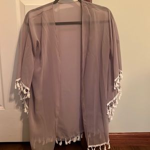 Shein tassel trim coffin kimono